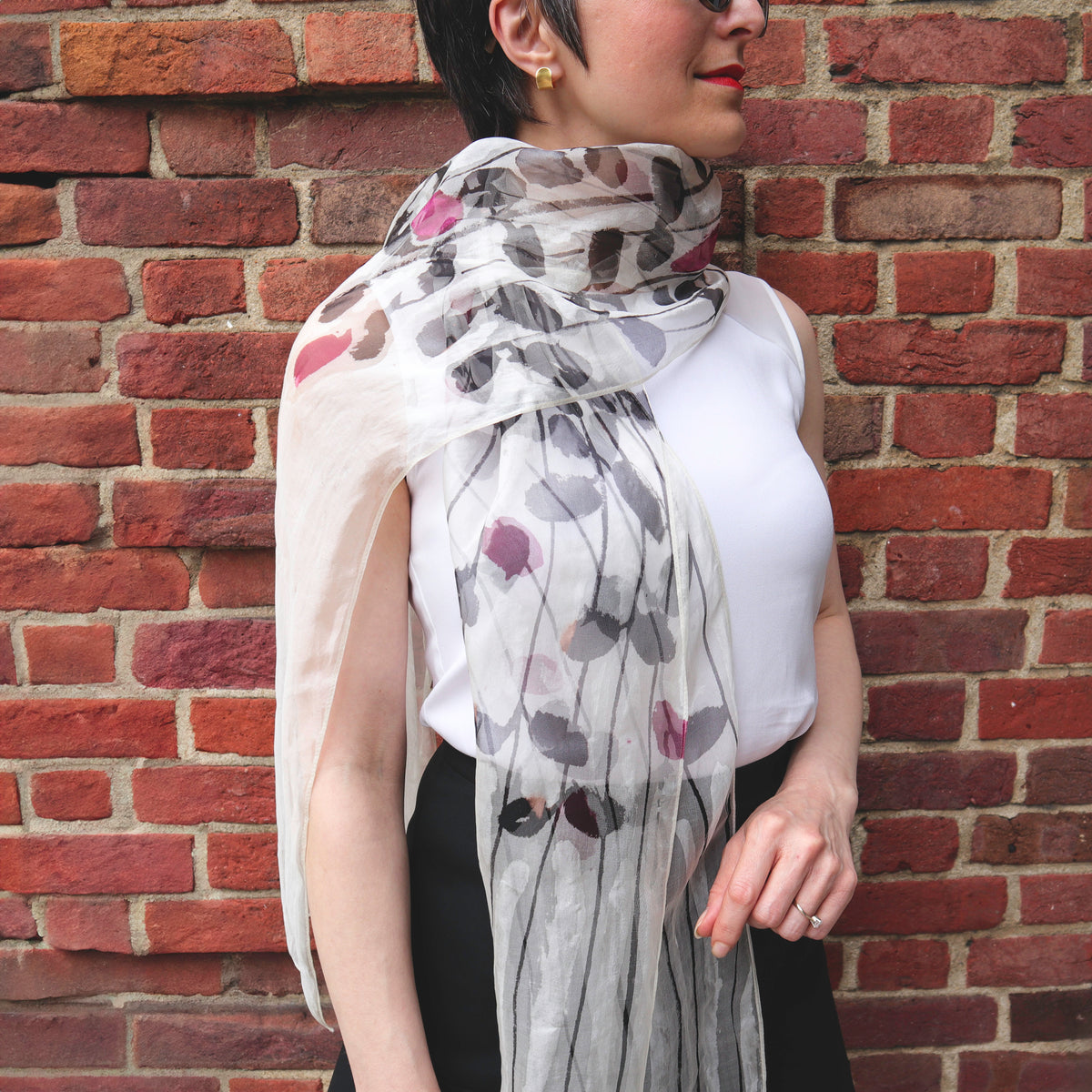 Silk Art Scarf (Vitta Serica Artis)(WindSong Flower) RJSTH@Fabric#2 RJSTHS2026 RJS main image 0