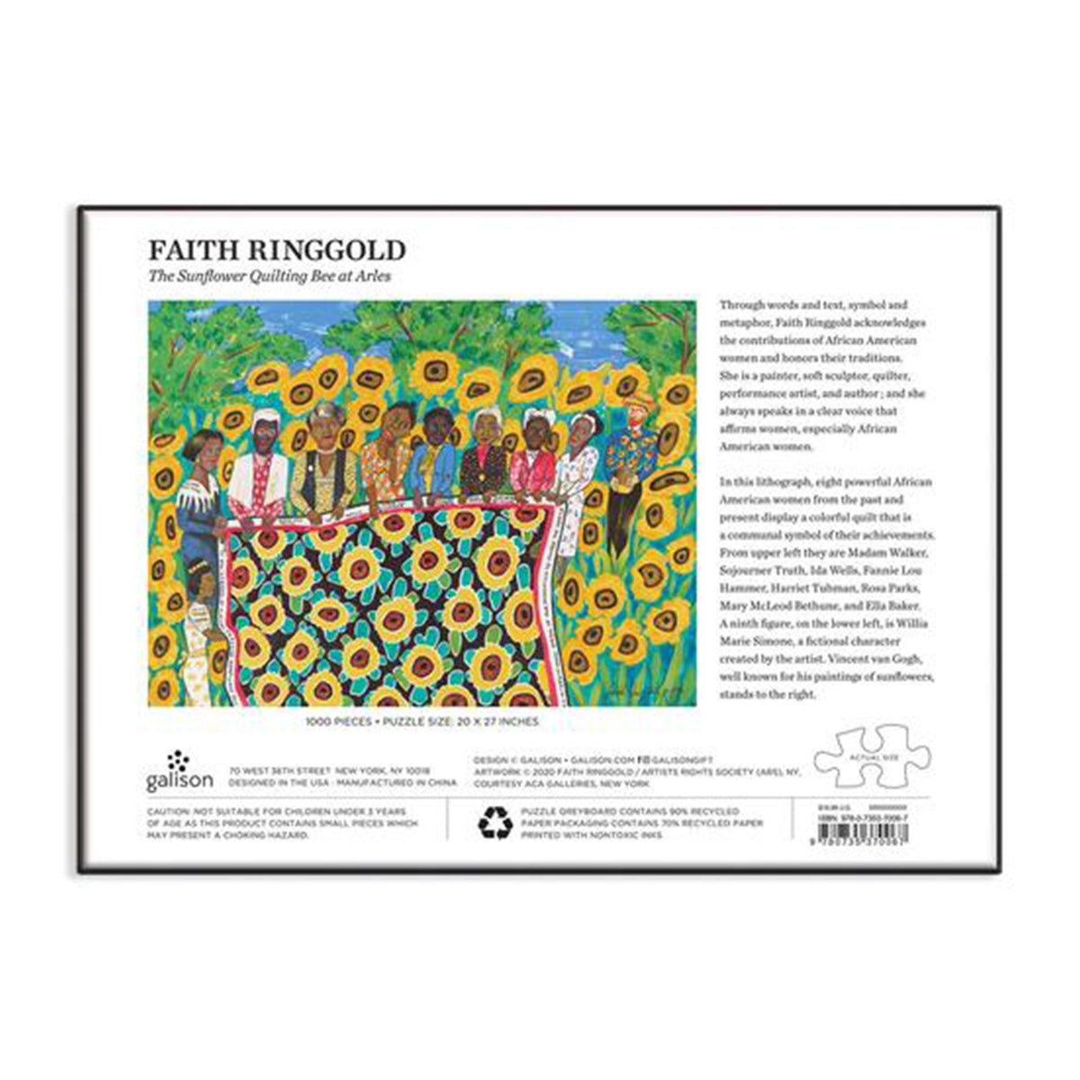 Faith Ringgold The Sunflower Quilting Bee at Arles 1000 Piece Puzzle