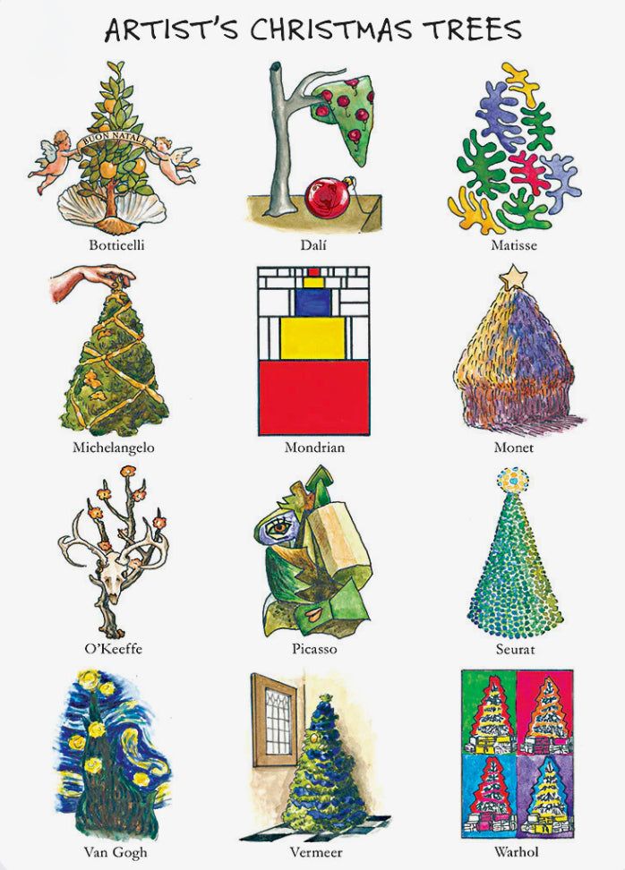 Artist Christmas Trees Boxed Cards Princeton University Art Museum Store