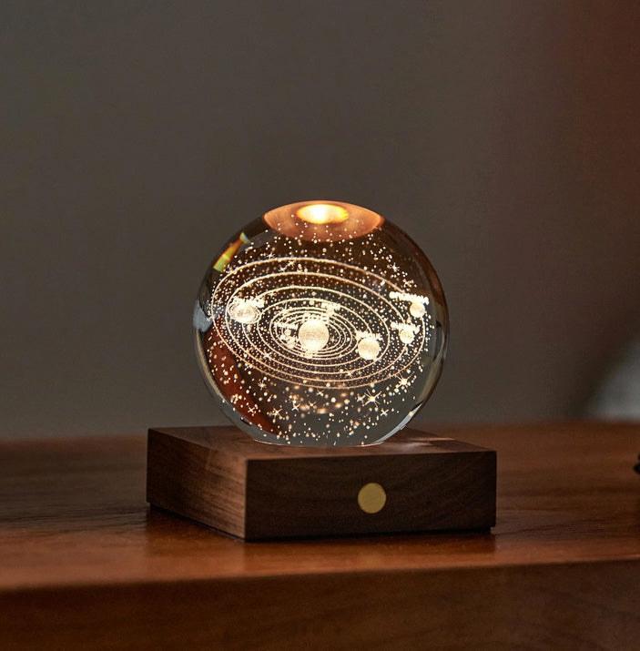 Amber Crystal Light with Solar System – Princeton University Art